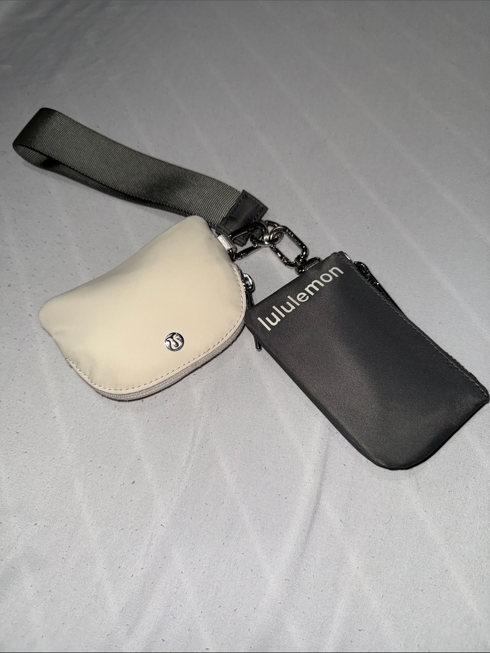 lululemon athletica Gray and Cream Phone Holster Set
